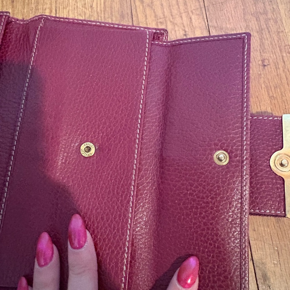 Gucci Burgundy and Beige Wallet - Picture 8 of 9